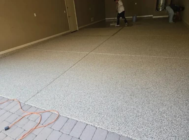 Completed garage floor project 6
